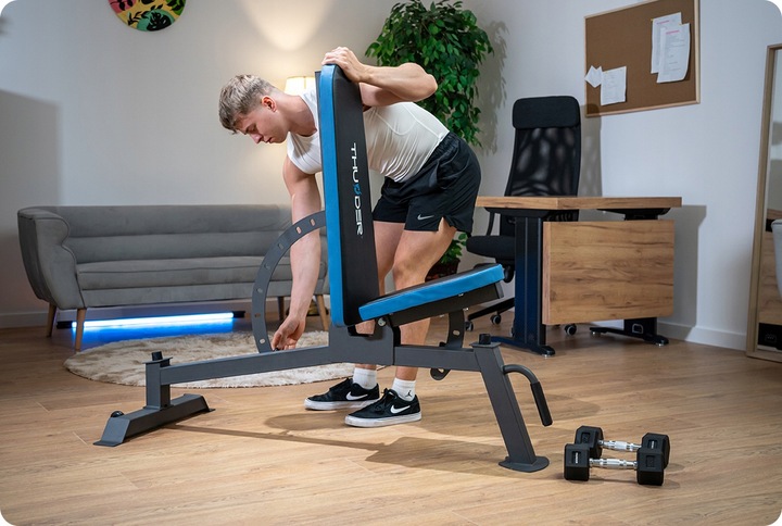 ŁAWECZKA PROFESJONALNA STABILNA TRENINGOWA DWUSTRONNIE REGULOWANA THUNDER