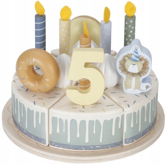 LITTLE DUTCH DREWNIANY TORCIK TORT URODZINOWY