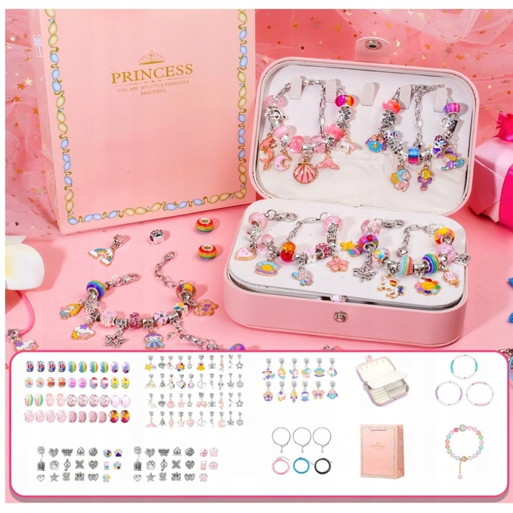 150EL IDEALNY PREZENT ZESTAW DO ROBIENIA BRANSOLETEK I NASZYJNIKÓW