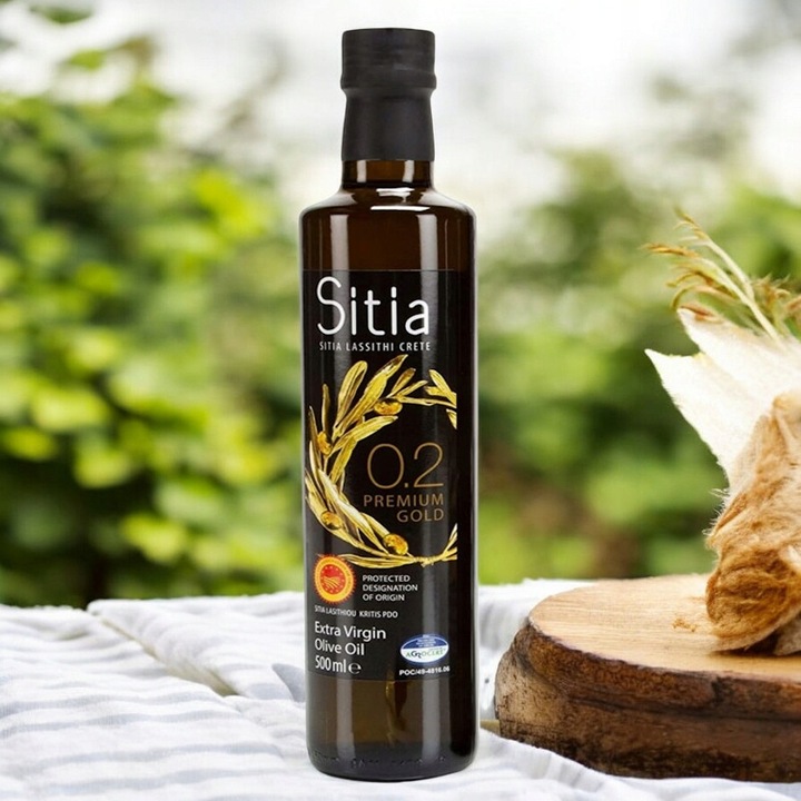 Oliwa z Oliwek Extra Virgin 500 ml Grecka SITIA 0,2% w szklanej butelce