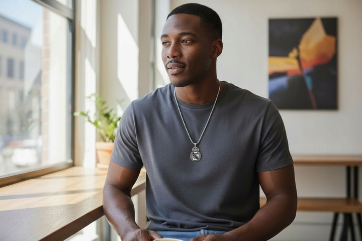 Duża srebrna zawieszka Real Madryt