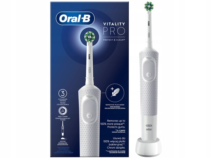 Szczoteczka Elektryczna do Zębów Oral-B Vitality Pro D103 Box Biała