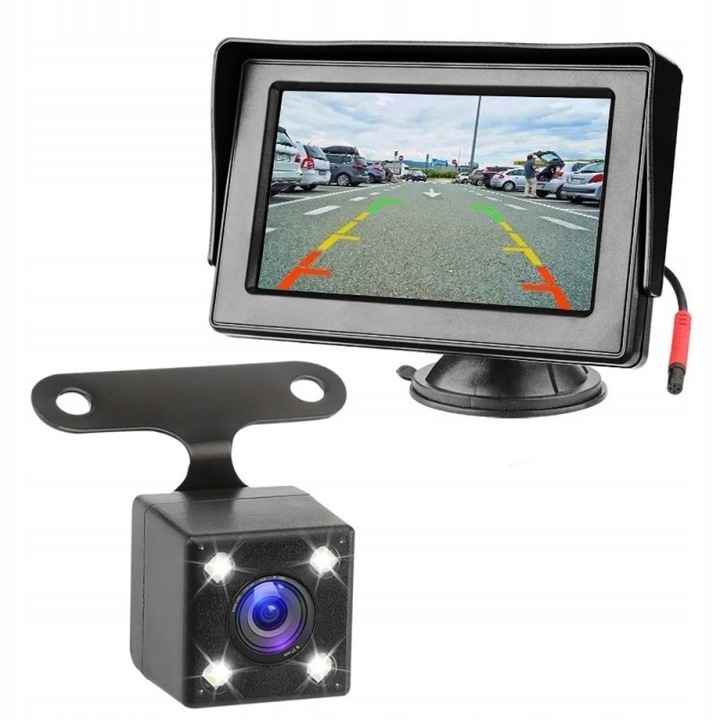 Kamera cofania, monitor - zestaw 12V