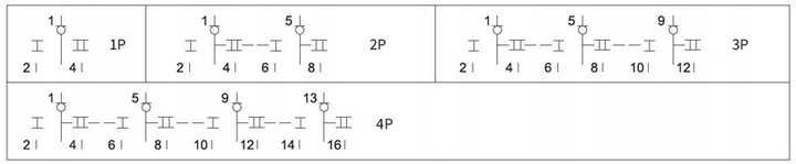 PRZEŁĄCZNIK WYBORU ZASILANIA SIEĆ-AGREGAT INSTALACYJNY 2P 63A 1-0-2