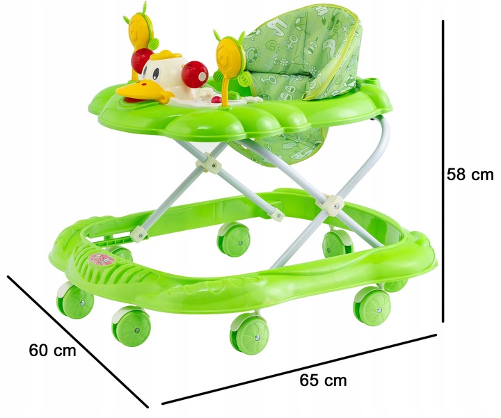 INTERAKTYWNY CHODZIK JEŹDZIK DLA DZIECI SKŁADANY 3 KOLORY KACZUSZKA
