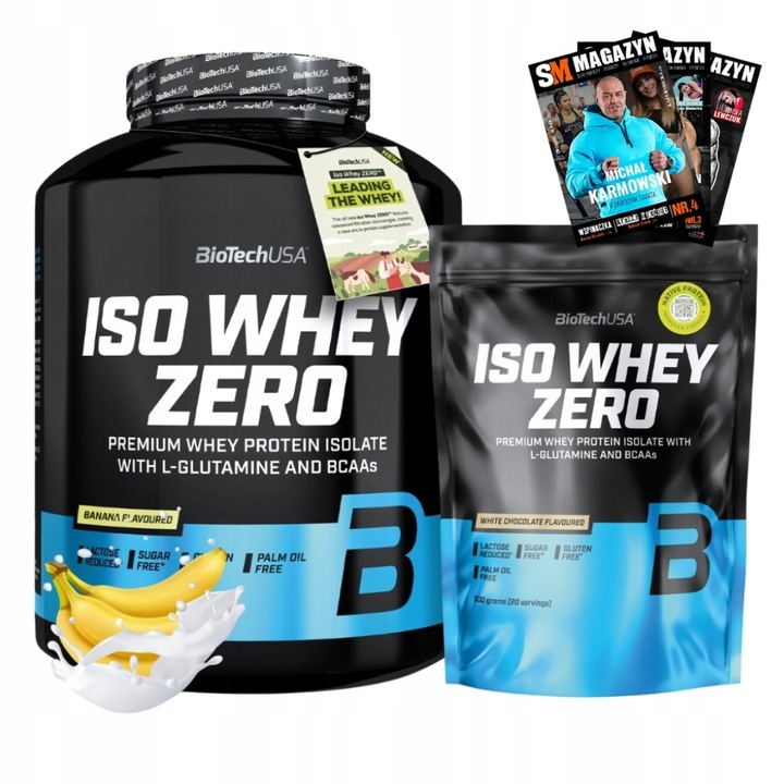 BIOTECH ISO WHEY ZERO 2270g + ISO WHEY ZERO 500g IZOLAT BIAŁKO SERWATKA