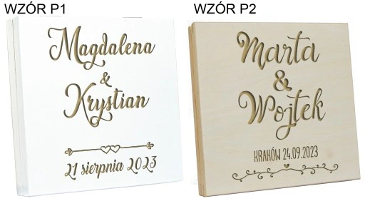 PUDEŁKO NA PIENIĄDZE PREZENT ŚLUBNY DLA MŁODEJ PARY NOWOŻEŃCÓW GRAWER