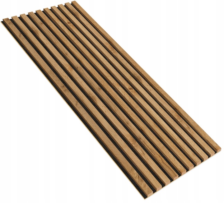 Lamele ścienne na PŁYCIE 55 x 275 cm 3D Dąb Wotan