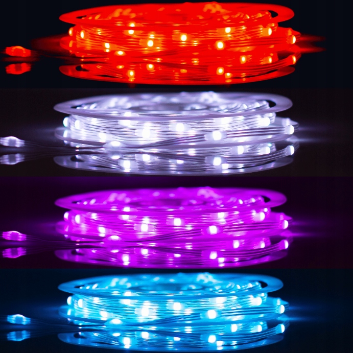 Magiczne lampki Choinkowe RGB USB IP65 200 led 10m Pilot Aplikacja DC 5V