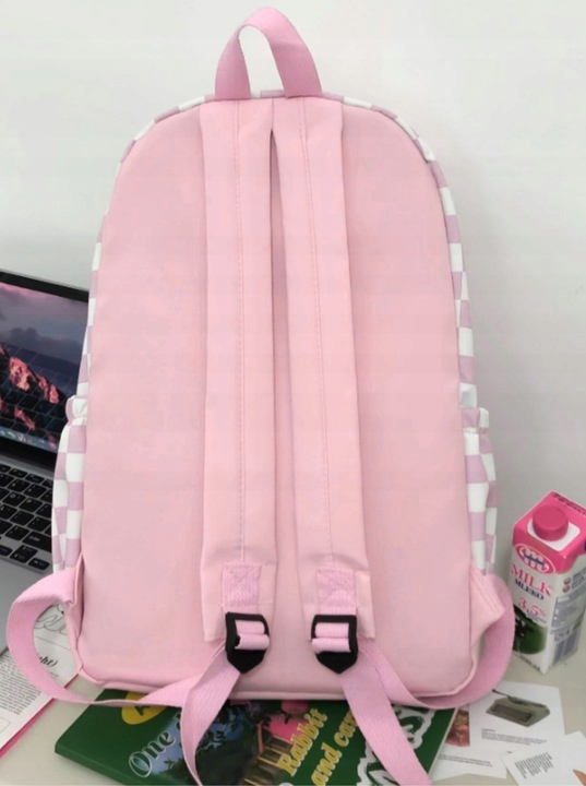 PLECAK SZKOLNY TORNISTER MŁODZIEŻOWY POJEMNY DUŻY RÓŻ DO SZKOŁY KL. 1-3