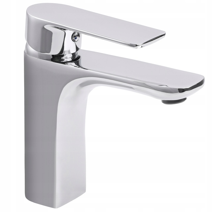 Bateria umywalkowa stojąca srebrna kran łazienkowy chrom YOKA HOME