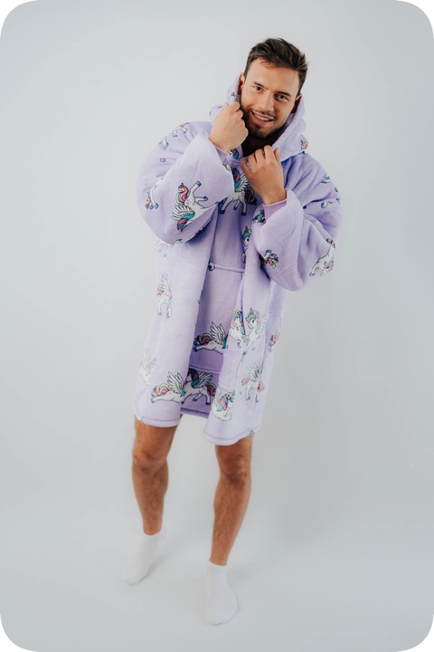 KOC BLUZA Comfy Moment Kocobluza bluzokoc Unicorn Oversize 2w1 prezent