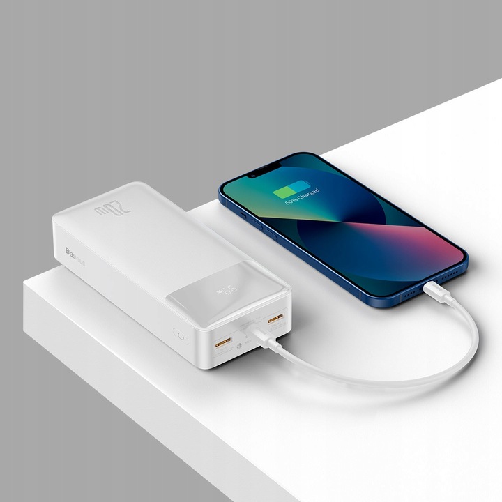 BASEUS POWERBANK DUŻY POJEMNY 30000mAh 20W SZYBKI POWER BANK 2X USB USB-C