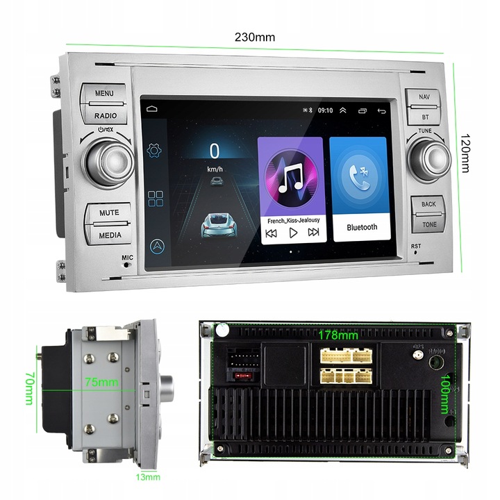 RADIO SAMOCHODOWE do FORD KUGA S-MAX C-MAX MONDEO USB GPS WIFI BT ANDROID