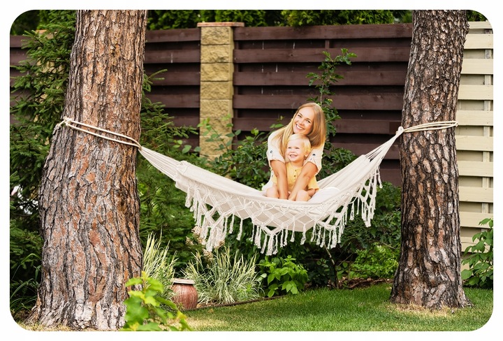 HAMAK OGRODOWY DWUOSOBOWY MOCNY DUŻY XXL BOHO 2 OSOBOWY BRAZYLIJSKI + TORBA