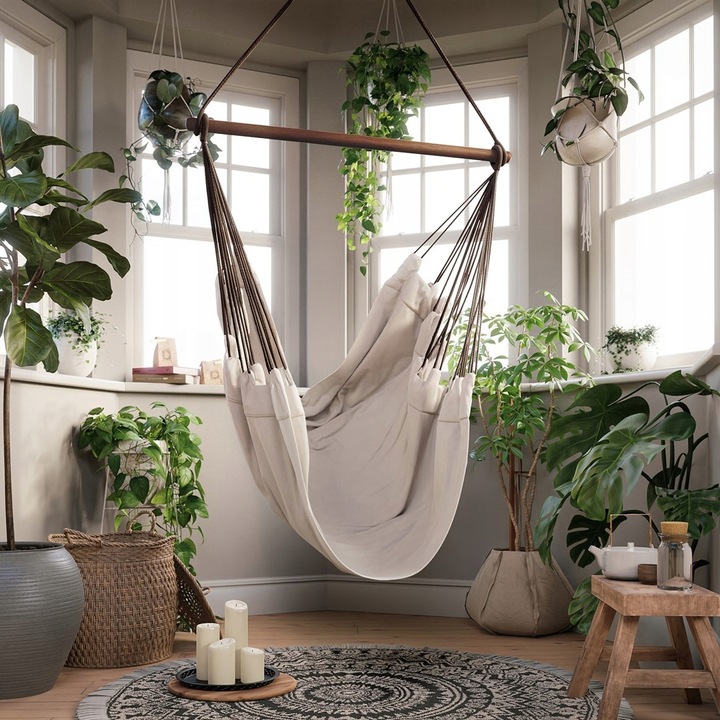 HAMAK KRZESŁO brazylijskie do ogrodu 100x130 fotel huśtawka wiszący FABIO