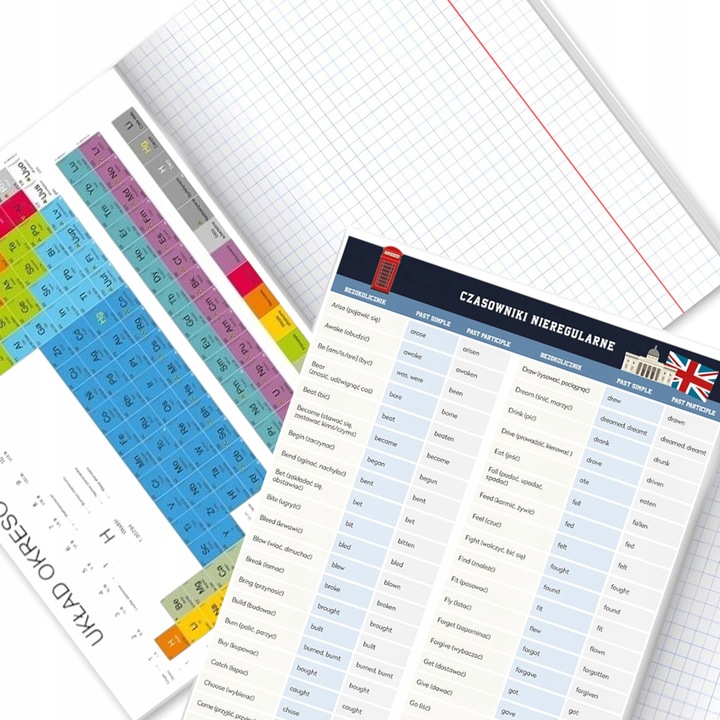 ZESTAW 10 ZESZYTÓW TEMATYCZNYCH PRZEDMIOTOWYCH ZE ŚCIĄGĄ 60k A5 INTERDRUK