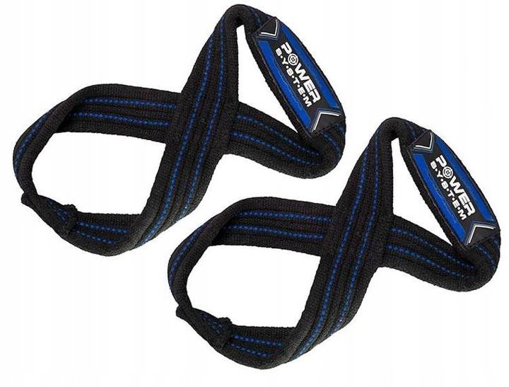 PASKI DO CIĄGÓW FIGURE 8 STRAPS-BLACK/BLUE S/M