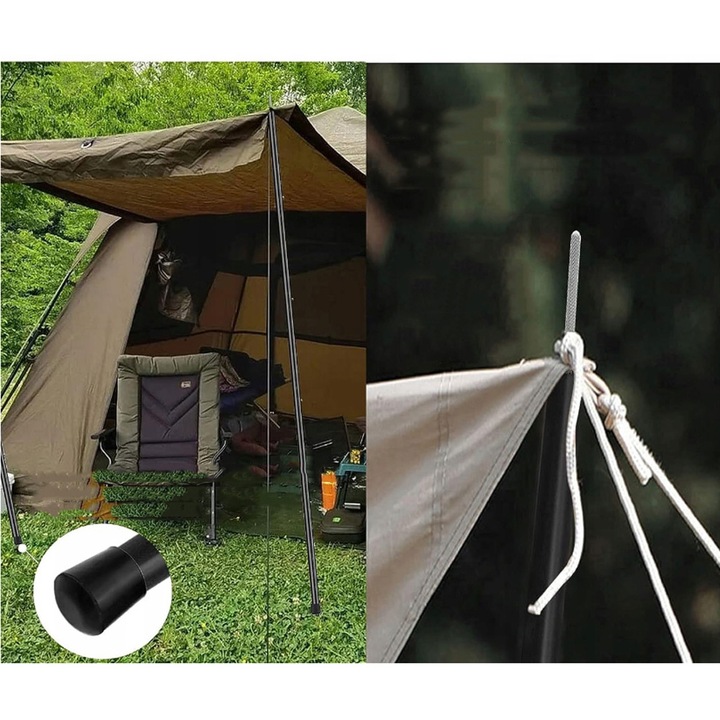 2X 2M TYCZKI NAMIOTOWE TELESKOPOWY REGULOWANY TYCZKA DO BALDACHIMU