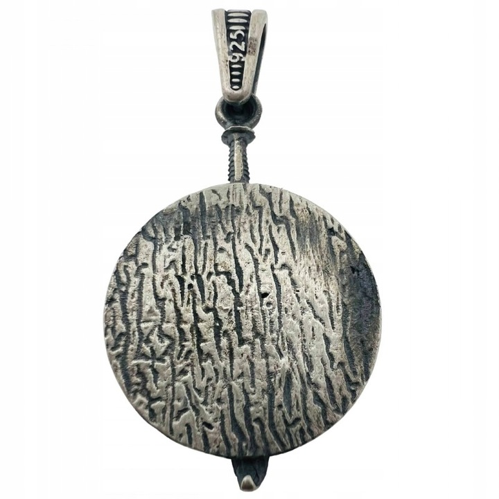 Męska zawieszka wisiorek miecz i tarcza z wilkiem, Twój grawer, srebro 925