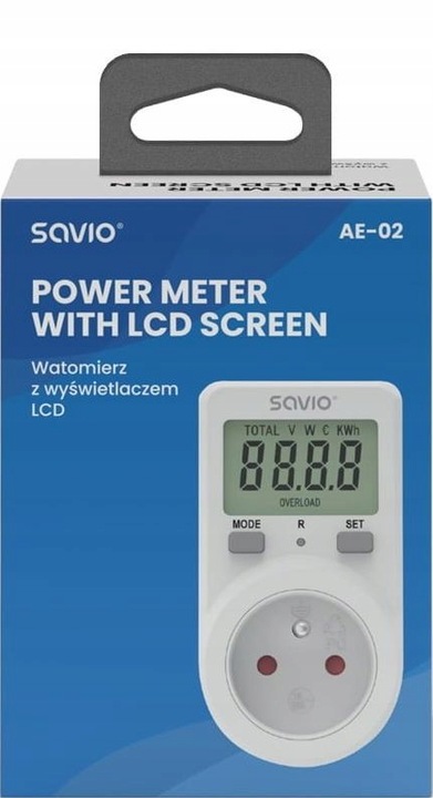 Watomierz Licznik Poboru Kosztu Energii Zużycia Prądu Mocy do Gniazdka kWh