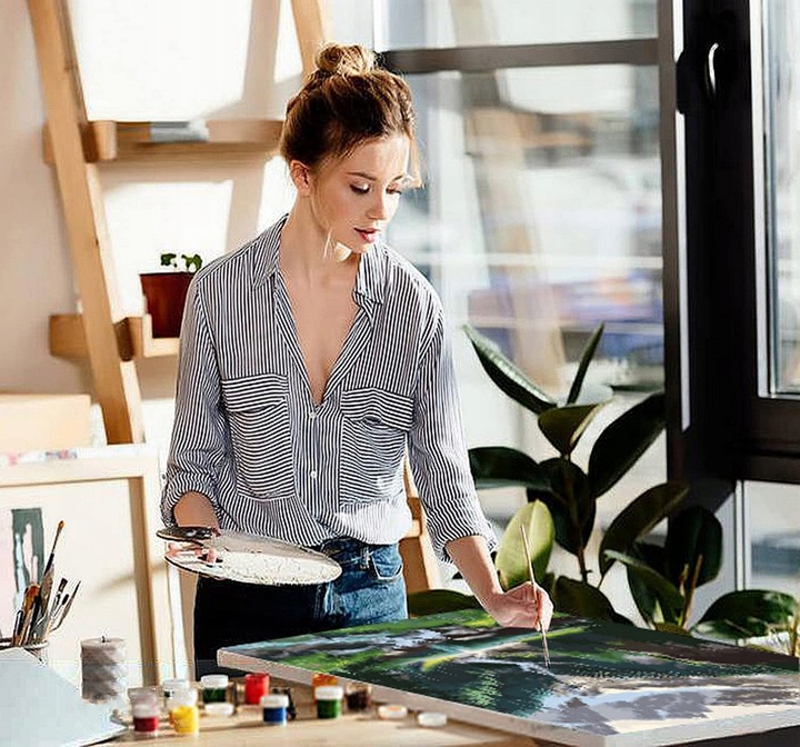 Obraz MALOWANIE PO NUMERACH Kot Kotek 40x50