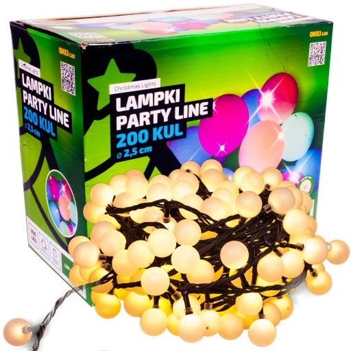 GIRLANDA ŚWIETLNA 20M LAMPKI OGRODOWE 200LED TIMER