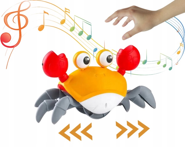UCIEKAJĄCY PEŁZAJĄCY KRAB CHODZĄCY ZABAWKA INTERAKTYWNA dla DZIECKA LED XL