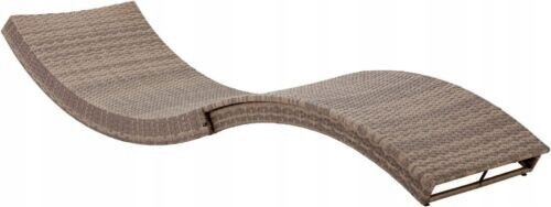 Leżak Ogrodowy Składany RATTANOWY z Poduszką