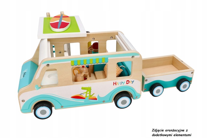 ADAMTOYS KAMPER DLA DZIECI POJAZD PODRÓŻNY AUTKO ZABAWKOWY POJAZD SURF VAN