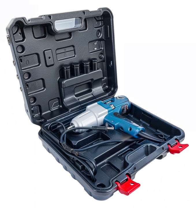 KLUCZ UDAROWY ELEKTRYCZNY 2200W 1/2 800Nm 4x NASADKI 18 19 21 22mm +walizka