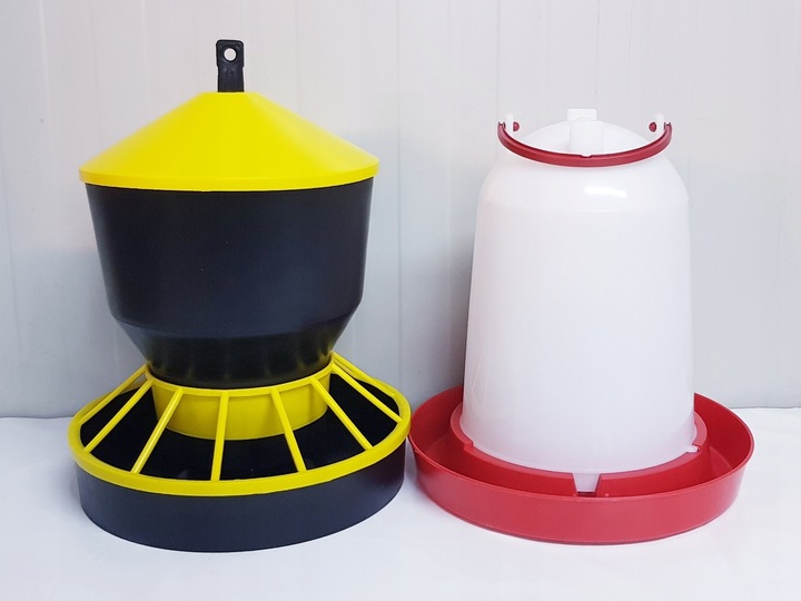 Zestaw dla drobiu POIDŁO 6L + KARMNIK 6KG DLA DROBIU KACZEK GĘSI KUR