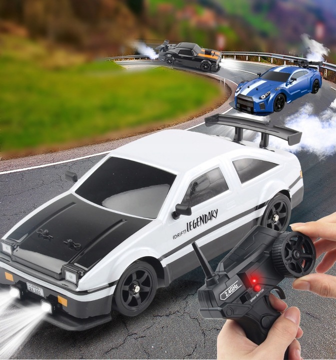 Samochód zdalnie sterowany Duży RC Na Pilot Auto Do Driftu 4x4 Led Dym