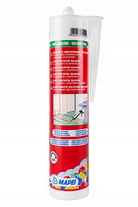 Silikon MAPEI Mapesil AC 310ml - kolor 112 tytan