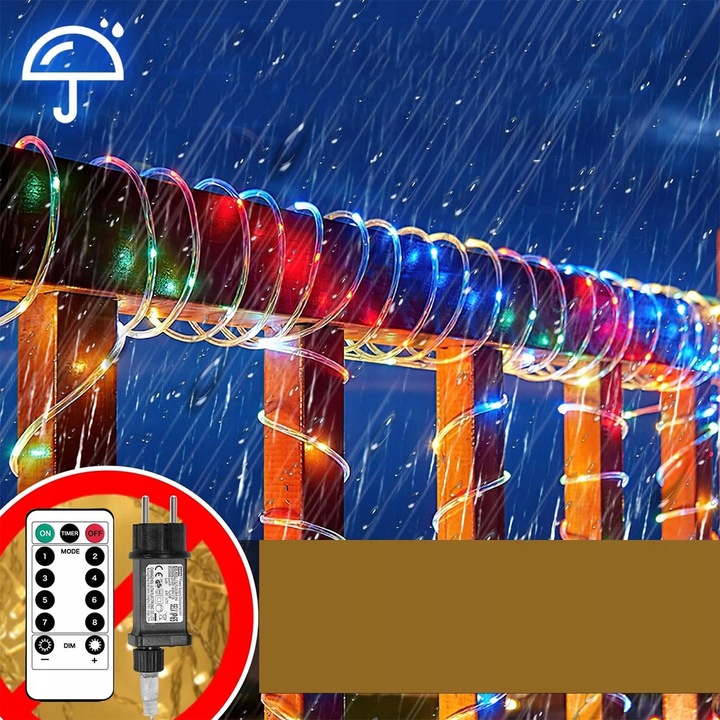 Wąż sznur świetlny LED RGB 10m Party Light , Dekoracje świąteczne +pilot