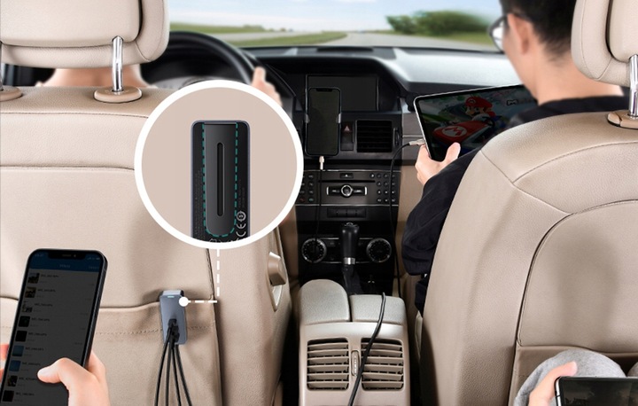 Ładowarka samochodowa Baseus Share Together 2x USB, 2x USB-C, 120W