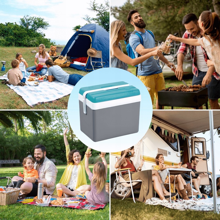 LODÓWKA TURYSTYCZNA 35L na WKŁADY MROŻĄCE do auta KAMPERA łodzi chłodząca