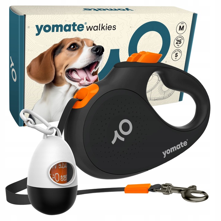 PORĘCZNA SMYCZ DLA PSA do 25 KG AUTOMATYCZNA / ZWIJANA / BLOKADA / 5 Metrów