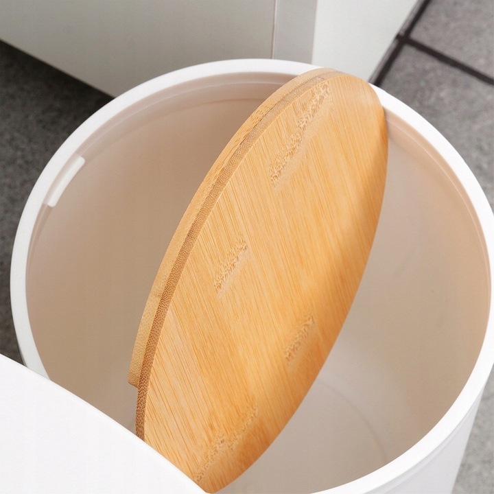 Zestaw ŁAZIENKOWY kubek szczotka WC kosz na śmieci dozownik mydła podstawka