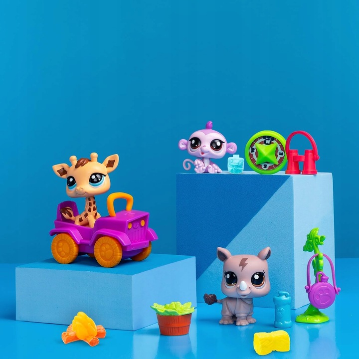 Zestaw figurek Basic Fun Littlest Pet Shop Safari Set 3 szt.