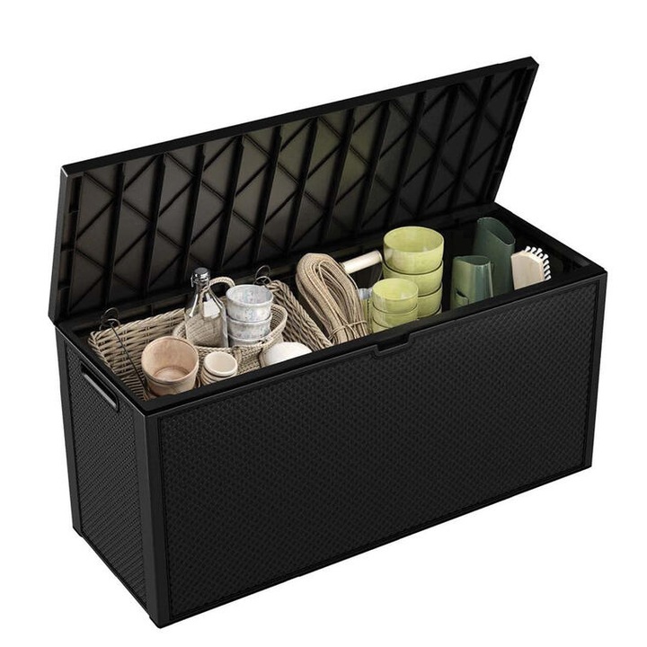 SKRZYNIA OGRODOWA NA TARAS KETER GRAFITOWA 277 l