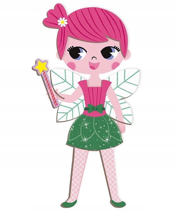 Magnetyczna Układanka Kostiumy Dziewczynka Magnetibook Janod 3+ + GRATIS