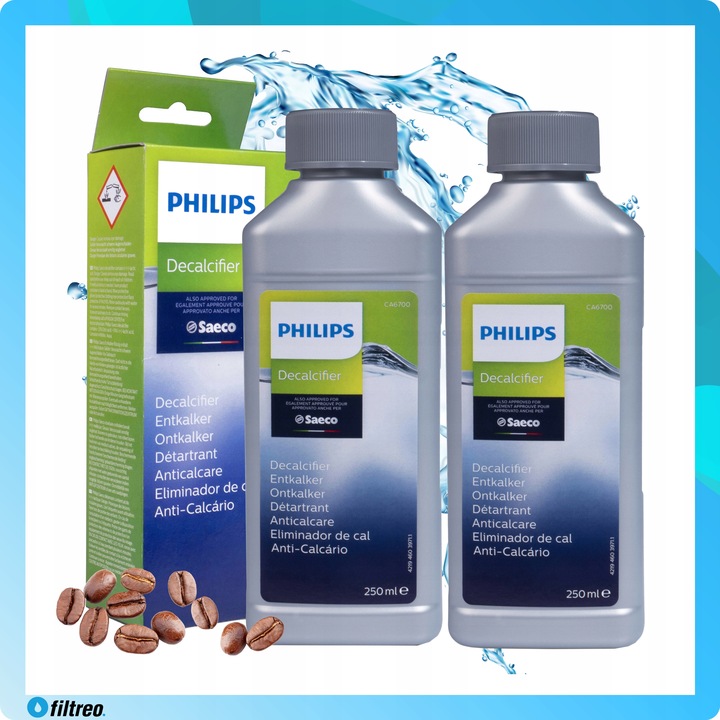 ORYGINALNY ODKAMIENIACZ w płynie do ekspresu Philips LatteGo 2x250ml