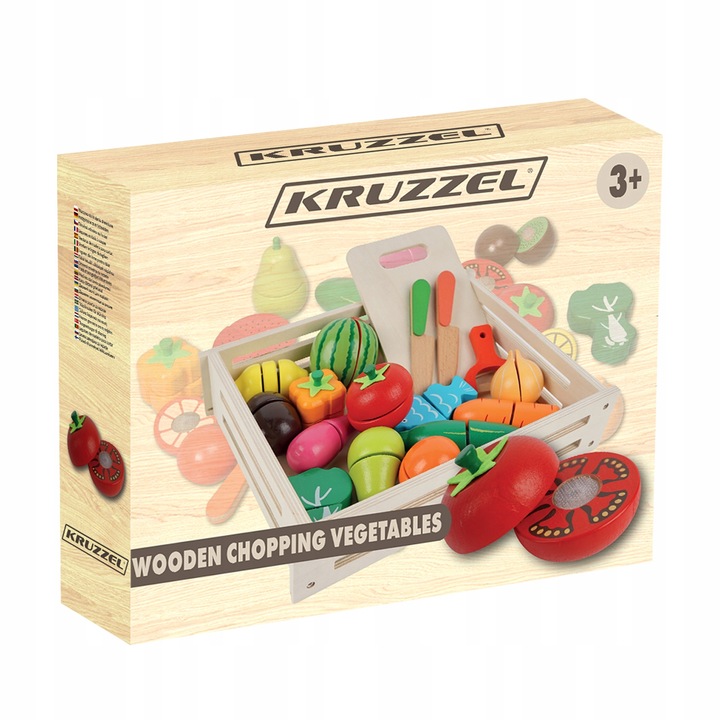 Drewniane Warzywa i Owoce do Krojenia na Rzepy dla Dzieci Zestaw na Prezent