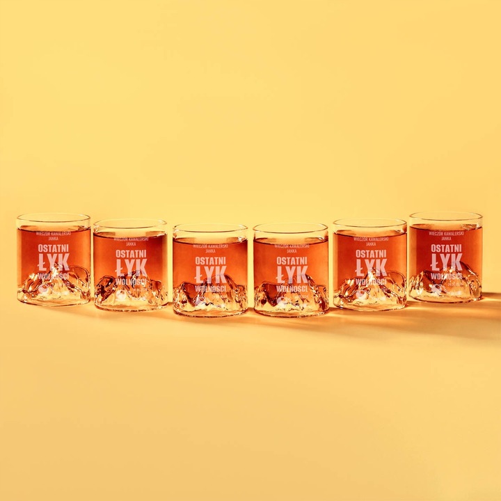 Zestaw szklanek do whisky 6szt. GRAWER upominek PREZENT DLA PARY MŁODEJ