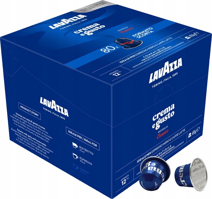 Kapsułki NESPRESSO LAVAZZA Crema Gusto CLASSICO 80