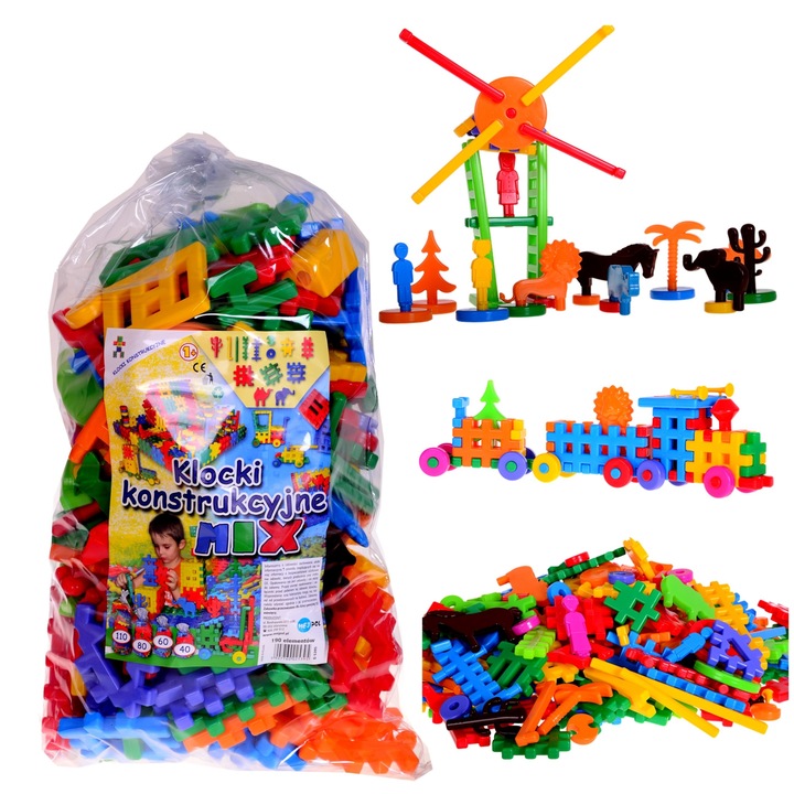 Klocki konstrukcyjne wafle MIX 110