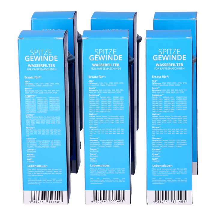 6x Filtr do ekspresu zamiennik do Krups Claris F088