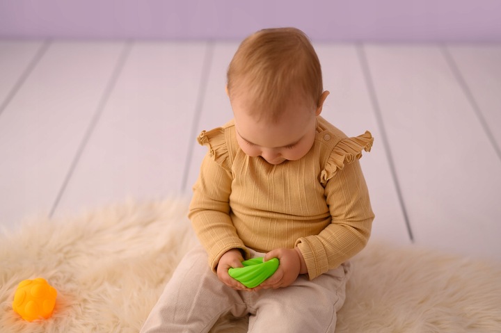 Piłki sensoryczne edukacyjne miękkie gryzak ząbkowanie dla dzieci 6szt