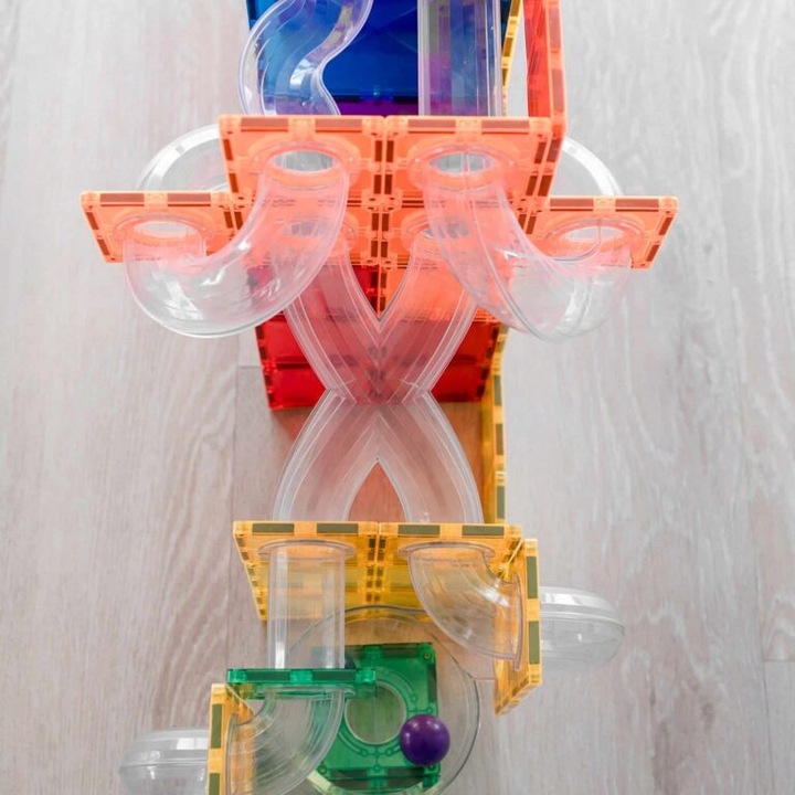 Connetix: klocki magnetyczne edukacyjne kulodrom 66 el. Ball Run Expantion